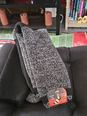 Thermal Crew Socks - Black/Grey - Unbranded